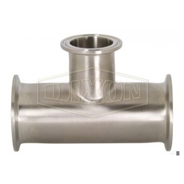 Clamp Reducing Tee, 2-1/2 x 2 in, 304 SS, Domestic
